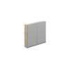 Thebalux Type D spiegelkast – 80x70 cm – indirecte LED – Oak Grain structuur SW787294