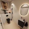 MONDIAZ TURE-DLUX Meuble de toilettes 40 cm Urban. Lavabo EDEN Opalo position gauche. Sans trou de robinet. SW1104130