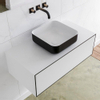 Mondiaz Lagom Meuble salle de bains 90x30.9x45cm Solid Surface Urban 1 tiroir avec lavabo BINX vasque à poser Centre sans trous de robinet SW409229