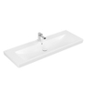 Villeroy & Boch Subway 2.0 lavabo-meuble - 130x47cm - 1 trou de robinet avec trop-plein blanc 1024046
