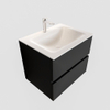 MONDIAZ VICA Ensemble de meuble salle de bain - 60cm - 2 tiroirs - lavabo Cloud central - 1 trou de robinet - solid surface urban SW410242