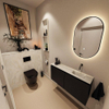 MONDIAZ TURE-DLUX Meuble toilette - 100cm - Urban - EDEN - vasque Ostra - position droite - sans trou de robinet SW1104734