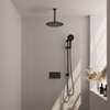 BRAUER Black Edition opbouw regendoucheset – Ø30 cm hoofddouche – 30 cm plafondbuis – ronde handdouche – met omstel SW925437