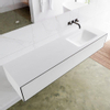 MONDIAZ LAGOM 170cm badmeubel solid surface urban 2 lades Wastafel cloud rechts zonder kraangat SW409199 MONDIAZ LAGOM 170cm badmeubel solid surface urban 2 lades Wastafel cloud rechts zonder kraangat SW409199