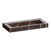 Saniclass Artificial Marble Lavabo pour meuble - 99.6x10.5x45.7cm - sans trop-plein - 1 vasque - sans trou de robinet - composite - Copper Brown SW957297