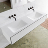 MONDIAZ LAGOM 150cm badmeubel solid surface urban 2 lades Wastafel cloud dubbel zonder kraangat SW409187 MONDIAZ LAGOM 150cm badmeubel solid surface urban 2 lades Wastafel cloud dubbel zonder kraangat SW409187