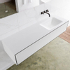 Mondiaz Lagom Meuble avec 1 tiroir 150x30x45cm vasque Cloud droite sans trous de robinet Solid Surface Urban SW409216