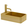 Qisani Vanity 22x40x10cm fontein 1 kraangat met afvoerplug Gold SW203622 Qisani Vanity 22x40x10cm fontein 1 kraangat met afvoerplug Gold SW203622