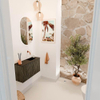 Mondiaz JOYA 70cm toiletmeubel - kleur Shadow - Wastafel FAYE positie Rechts Zonder kraangat kleur Urban. SW1421489