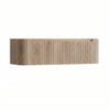 H&R Badmeubelen Juice Wastafelonderkast - 140x45x40cm - afgeronde hoeken - 3D-front - 2 lades - geïntegreerde greep - rockford oak SW1259384