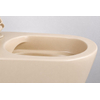 FugaFlow Eccelente Pietra Wandclosetset - 36.3x51.7cm - diepspoel - rimless - slim zitting - beige SW1469373