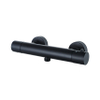 Fortifura Calvi Thermostatische Douchekraan - opbouw - zwart mat SW377839