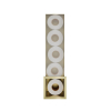 Hotbath &MORE Inbouw Reserverol Houder - 16x60x14cm - voor 6 rollen - PVD - geborsteld messing (goud) SW1246097
