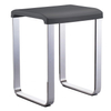 Smedbo Living Tabouret de douche - 37x48cm - Aluminium Alu/Gris foncé SW890069