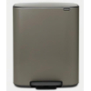 Brabantia Bo Poubelle à pédale - 2x30L - 2 seaux intérieurs en plastique - platine SW1116581