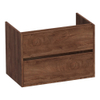 BRAUER Adore Meuble de salle de bains sous-vasque - 80x46x55cm - 2 tiroirs softclose - sans poignées - 1 découpe pour siphon - Forest Cacao SW1198375