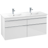 Villeroy & Boch Venticello Meuble sous lavabo 125.3x47.7x42cm avec 4 tiroirs blanc glossy GA43365 Villeroy & Boch Venticello Meuble sous lavabo 125.3x47.7x42cm avec 4 tiroirs blanc glossy GA43365