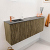 Mondiaz JOYA-DLUX 111.6cm toiletmeubel - ronding rechts kleur Dusk - Wastafel FAYE positie Links 1 kraangat kleur Sombra. SW1426279