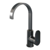 Brauer Gunmetal Edition Ensemble de robinet mélangeur à poser - haut - pivotant - bec plat - modèle C - PVD - gunmetal brossé SW715792