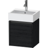 Duravit Ketho.2 Wastafelonderbouwkast - met 1 deur - 43.4x33.8x44cm rechts - met greep antraciet - eiken zwart mat SW772001