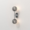 Astro Tacoma Twin Applique/Plafonnier - 230V - IP44 - bulbeux - cannelé - verre fumé - chrome SW1569661