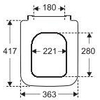 Villeroy & Boch Venticello closetzitting - met deksel met softclose en quick release RVS/wit SW106577