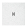 ZEZA Grade receveur de douche - 100x100cm - antidérapant - antibactérien - marbre minéral - carré - blanc mat SW1152810