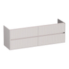 BRAUER Adore Wavy meuble sous-lavabo 160 4 tiroirs à fermeture en douceur - sans poignée - 2 découpes pour siphon - sable mat SW1198607
