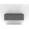 H&R badmeubelen Juice Meuble sous vasque - 140x45x40cm - angles arrondis - façade 3D - 2 tiroirs - poignée intégrée - stone grey mat SW867698