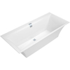 Villeroy & Boch Squaro edge 12 kunststof bad quaryl rechthoekig - 170x75x45cm - inclusief poten en afvoer /overloopcombinatie - glans wit 0942246