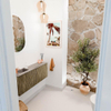Mondiaz JOYA-DLUX 100cm toiletmeubel - kleur Dusk - Wastafel FAYE positie Links 1 kraangat kleur Oza. SW1425996