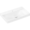 Hansgrohe Xelu Q wastafel - 80x48x8cm - planchet rechts - 1 kraangat - opzet - wit SW1165137