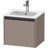 Duravit Ketho.2 meuble sous-lavabo 51x42x44cm adapté pour 1 lavabo Panneau d'aggloméré Basalt Mat SW772664
