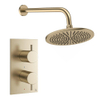 Crosswater MPRO ensemble de douche pluie encastré – douche de tête Ø 30 cm – sans douchette – 2 leviers – laiton brossé SW1472592