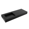 Mondiaz AVON wastafel - 120x46x12cm - wasbak links - zonder kraangat - urban (zwart) SW430138