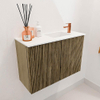 Mondiaz JOYA 60cm toiletmeubel - kleur Dusk - Wastafel FAYE positie Rechts 1 kraangat kleur Talc. SW1421598