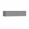 H&R Badmeubelen Juice Wastafelonderkast - 180x45x40cm - linkerhoek afgerond - 2 lades - geïntegreerde greep - stone grey SW1110666