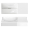 Clou Vale céramique lave-mains 45x19x7cm pré-percé trou de robinet à droite Blanc brillant SW451465