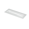 Ink Aspekt wastafel - 120x45x1.5cm - enkele wasbak - 1 kraangat - glans wit SW439532
