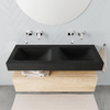 MONDIAZ ALAN 120cm badmeubel onderkast washed oak 1 lade Vrijhangende wastafel cloud dubbel zonder kraangat kleur urban SW408500 MONDIAZ ALAN 120cm badmeubel onderkast washed oak 1 lade Vrijhangende wastafel cloud dubbel zonder kraangat kleur urban SW408500