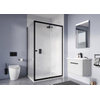 Crosswater Clear 6 Zijwand - 76x195cm - 6mm - helder veiligheidsglas - mat zwart SW876120 Crosswater Clear 6 Zijwand - 76x195cm - 6mm - helder veiligheidsglas - mat zwart SW876120