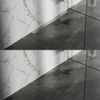 Brauer Caniveau de douche - 100x7.5cm - bride murale - grille à carreler réversible - inox - inox - inox brossé SW771571