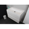 Adema Bella badmeubel met acryl wastafel zonder kraangat 80x55x46cm Wit hoogglans SW398116 Adema Bella badmeubel met acryl wastafel zonder kraangat 80x55x46cm Wit hoogglans SW398116