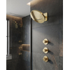 Uniforma ensemble de douche pluie encastré – thermostatique – douche de tête Ø 32 cm avec cascade – sans douchette – or brossé SW1577870