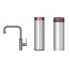 Quooker BE Flex Square kokendwaterkraan - draaibare & uittrekbare uitloop - PRO3 incl. Cube reservoir - Warm / kokend / bruisend / gefilterd water - gunmetal SW1419812