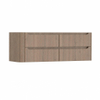 H&R Badmeubelen Juice Wastafelonderkast - 140x45x50cm - linkerhoek afgerond - 4 lades - geïntegreerde greep - charleston SW1490603
