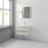 Bruynzeel Palitano badmeubelset 56.5x80x46cm 1 kraangat 1 wasbak 2 lades met spiegel met softclose kasjmier grijs SW384694 Bruynzeel Palitano badmeubelset 56.5x80x46cm 1 kraangat 1 wasbak 2 lades met spiegel met softclose kasjmier grijs SW384694