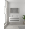 Bruynzeel Bando badmeubelset 120x45cm 2 kraangaten 1 wasbak 2 lades met spiegel met softclose Composiet glans wit SW383264 Bruynzeel Bando badmeubelset 120x45cm 2 kraangaten 1 wasbak 2 lades met spiegel met softclose Composiet glans wit SW383264