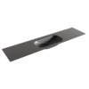 Mondiaz BIG small Darkgrey solid surface inbouw wastafel 190cm midden SW434441 Mondiaz BIG small Darkgrey solid surface inbouw wastafel 190cm midden SW434441