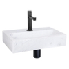 Differnz Flat Fonteinset 38x24x7cm 1 kraangat recht mat zwarte kraan met sifon en afvoerplug fontein Rechthoek Marmer Wit SW373129 Differnz Flat Fonteinset 38x24x7cm 1 kraangat recht mat zwarte kraan met sifon en afvoerplug fontein Rechthoek Marmer Wit SW373129